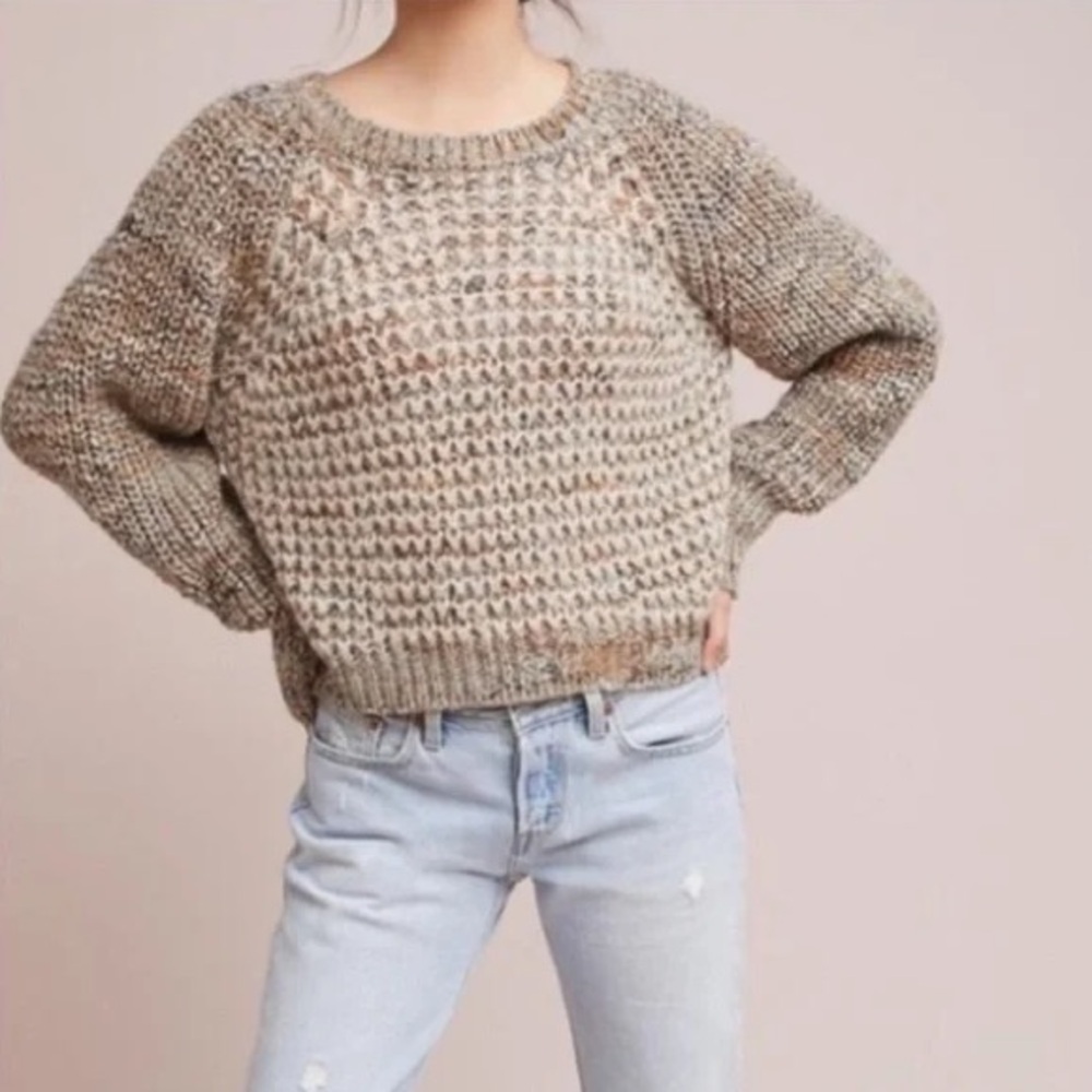 Anthropologie Moth Hillwalk Chunky Knit Sweater